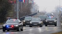 Vučićeva kolona u Zagrebu (Foto: Pixell)