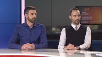 Mladen Kožić i Ivo Šegota u studiju Dnevnika Nove TV - 1
