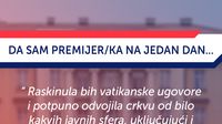Da sam premijer/premijerka