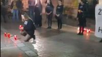 Prosvjed u Zadru (Foto: screenshot Antifjaka)