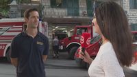 Milan Barbarić, predsjednik DVD-a Žrnovnica i Bruna Papić, reporterka Dnevnika Nove TV