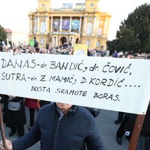Organiziran prosvjed protiv dodjele počasnog doktorata Milanu Bandiću (Sanjin Strukic/PIXSELL)