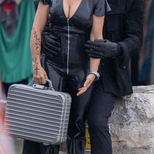 Salma Hayek i Samuel L. Jackson na snimanju u Rovinju