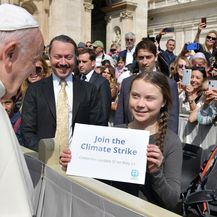 Švedska aktivistica Greta Thunberg kod pape Franje (Foto: AFP)