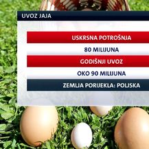 Graf za uvoz jaja (Foto: Dnevnik.hr)