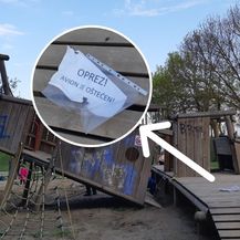 Čavli i neispravna sprava na dječjem igralištu Boćarski dom - 2
