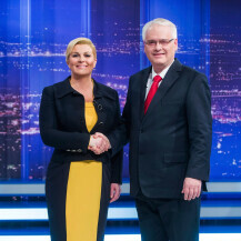 Kolinda Grabar-Kitarović 2015. s Ivom Josipovićem