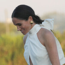 Meghan Markle u svilenoj bijeloj haljini dizajnerice Heidi Merrick - 7