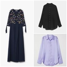 Mango haljina, 1199,90 kn, Zara crna bluza 399,90 kn, H&M lila bluza, 593 kn