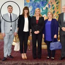 Marin Kamenički na primanju predstavnika komercijalnih radiopostaja u Uredu predsjednice 2017. godine (Foto: Ured predsjednice) - 2