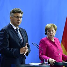 Andrej Plenković i Angela Merkel (Foto: AFP)