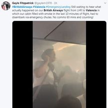 Dim u avionu British Airwaysa (Foto: Twitter) - 1