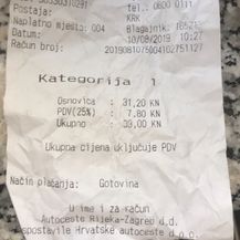 Račun s Krčkog mosta (Foto: Čitateljica)
