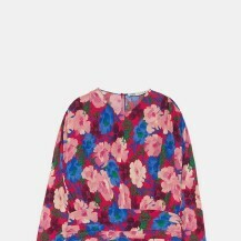 Zara, pamučna bluza cvjetnog uzorka s dugim rukavima