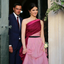 Vjenčana kuma Kristine Milković Čilić nosila je prekrasnu dvobojnu haljinu s potpisom Ivana Alduka