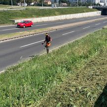 Radnici Zrinjevca kose travu na vrhuncu toplinskog vala