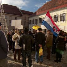 Prosvjed radnika Dalmacijavina (Foto: Dnevnik.hr)