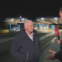 Domagoj Mikić, novinar Nove TV i Dragutin Kranjčec, Udruge hrvatskih cestovnih prijevoznika