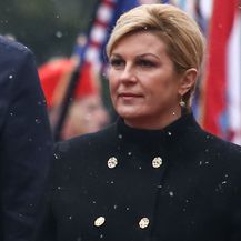 Kolinda Grabar-Kitarović u \'generalskom\' kaputu za susret s predsjednikom Srbije Aleksandrom Vučićem - 4