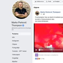 Facebook stranica M. P. Thompsona (Screenshot: Facebook)