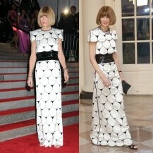 Anna Wintour u Chanel coutureu 2009. na Met Gali i 2012. u Bijeloj kući