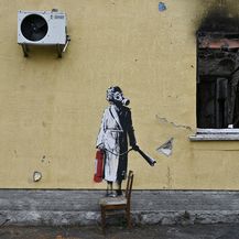 Ukraden Banksyjev mural u Ukrajini - 1