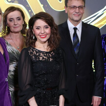 Marija Miholjek u haljini Ivice Skoke na dodjeli medijske nagrade Zlatni Studio