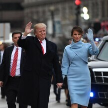 Melania Trump i Donald Trump na inauguraciji 2017.