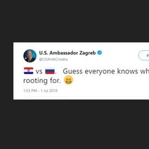 Objava američkog veleposlanika na Twitteru (Screenshot: Twitter)