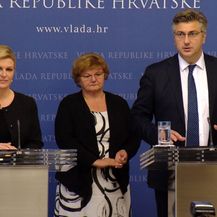 Predsjednica Kolinda Grabar-Kitarović, premijer Andrej Plenković i ministrica Nada Murganić (Foto: Dnevnik.hr)