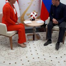 Predsjednica Kolinda Grabar Kitarović i ruski premijer Dmitrij Medvedev (Foto: Dnevnik.hr)