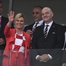 Predsjednica Kolinda Grabar-Kitarović u svečanoj loži na stadionu u Sočiju (Foto: AFP) - 3