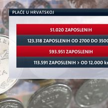 Podaci Državnog zavoda za statistiku o strukturi zaposlenih (FOTO: Vijesti Nove TV u 14 sati)