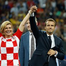 Emmanuel Macron i Kolinda Grabar- Kitarović (Foto: AFP)