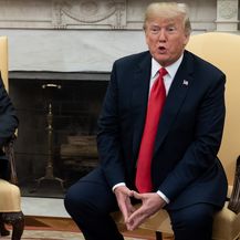 Predsjednik Europske komisije Jean-Claude Juncker i američki predsjednik Donald Trump (Foto: AFP)