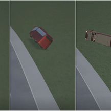 Prikaz prometne nesreće na autocesti