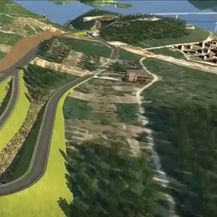 Animacija koja prikazuje kako će izgledati pristupne ceste Pelješkog mosta - 1