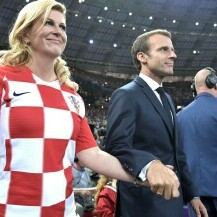 Emmanuel Macron i Kolinda Grabar-Kitarović u Rusiji