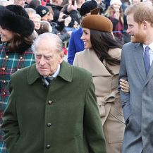 Princ Philip, princ Harry i Meghan Markle (Foto: Getty Images)