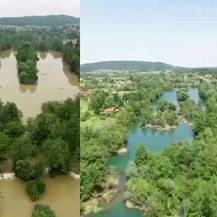 Mrežnica prije i nakon zamućenja (Foto: Radio Mrežnica)