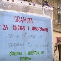 Natpis za obnovu od potresa u Zagrebu