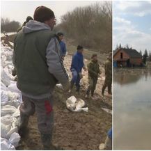 Mještani Mlake borave na nasipu uz Savu, kuće su im prazne već danima (Foto: Dnevnik.hr)