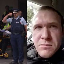 Novozelandska policija s ranjenima, napadač na džamije u Christchurchu (Foto: AFP)