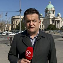 Andrija Jarak prati prosvjede u Beogradu (Foto: Dnevnik.hr)