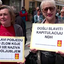 Prosvjed antifašista u Bleiburgu (Foto: Screenshot/Dnevnik.hr)