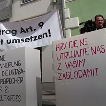 Prosvjed antifašista u Bleiburgu (Foto: Screenshot/Dnevnik.hr)