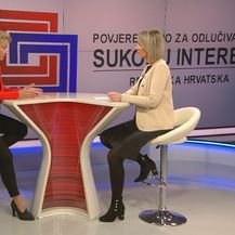 Nataša Novaković, predsjednica Povjerenstva za odlučivanje o sukobu interesa, i Sabina Tandara Knezović (Foto: Dnevnik.hr)