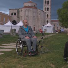 Bojan Hajdin, predsjednik saveza Hrvatske udruge paraplegičara i tetraplegičara, i Sanja Jurišić