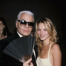 Karl Lagerfeld i Kate Moss 1996. godine