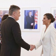 Hrvatski predsjednik Zoran Milanović i kraljica Letizia